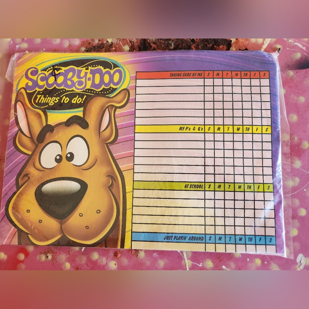 NWT scooby doo chore chart unopened 2006
